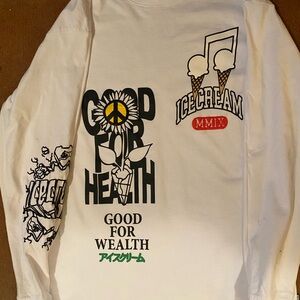 Icecream White T-Shirt with Black Label